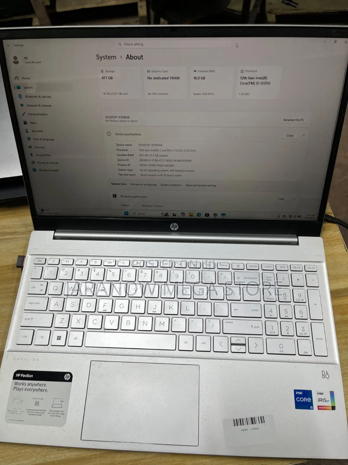 Laptop HP Pavilion 15 16GB Intel Core i5 SSD 512GB