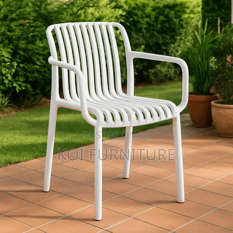 Home Chairs; White Ergonomic Stackable Home Dining Chairs