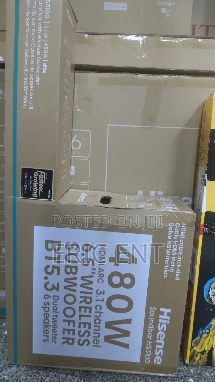Hisense 480W HS3100 3.1CH Wireless Sound Bar,Dolby Audio DTS Sound Bar