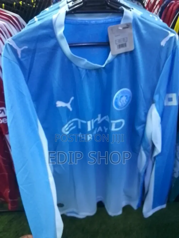 Manchester City Long Sleeved New Season Jersey.