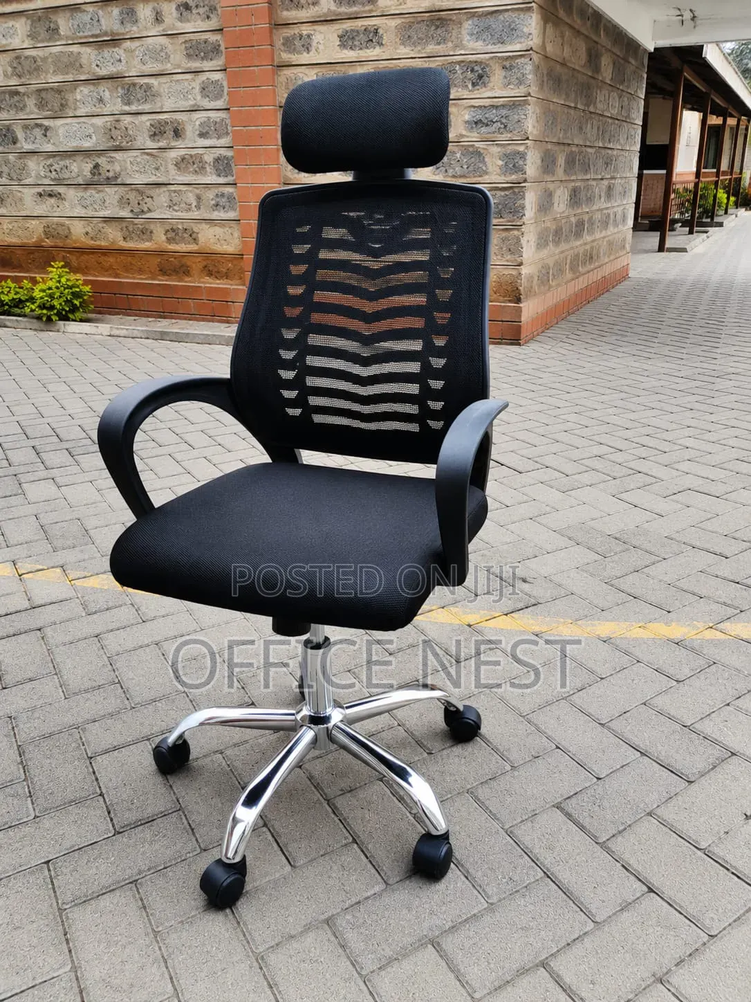 Ergonomic Mesh Office Chair With Headrest – Adjustable Executive Chair