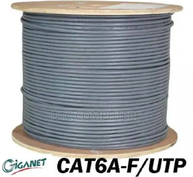 Giganet Category 6A Solid F/Utp PE Outdoor Black Cable - 305m Roll