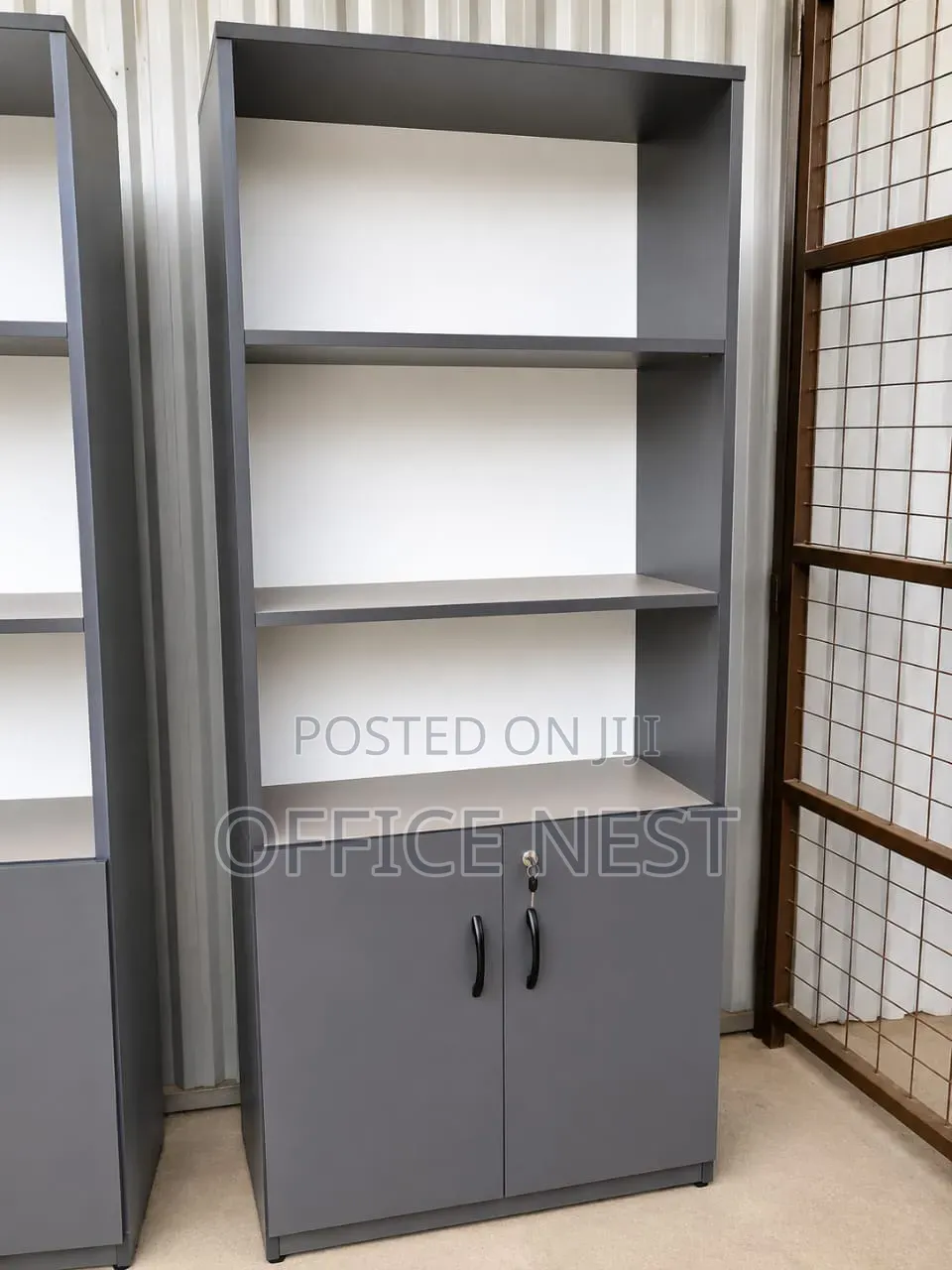 Office Storage Cabinet With Shelves Double Doors – Modern Cabinet