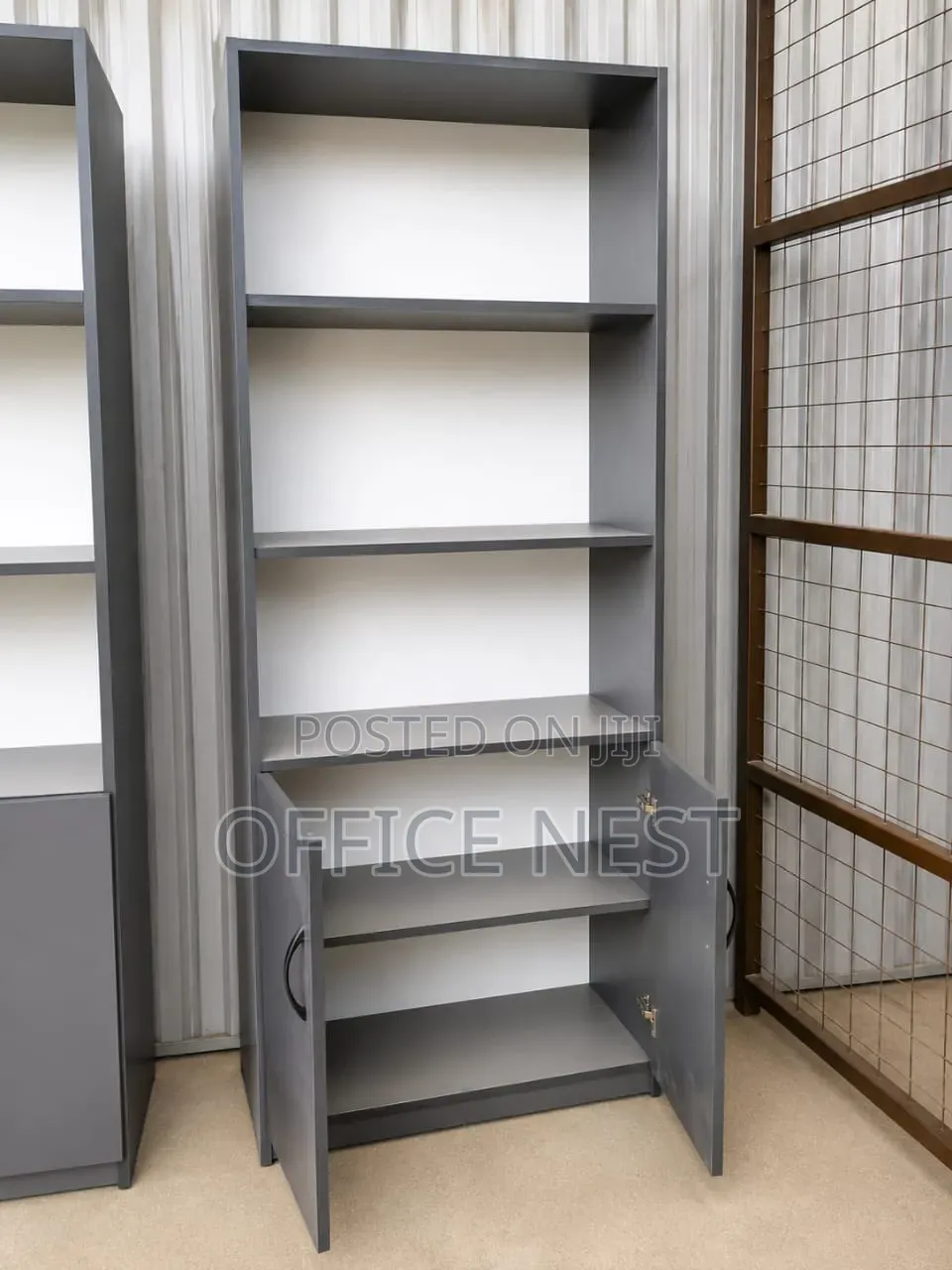 Office Storage Cabinet With Shelves Double Doors – Modern Cabinet
