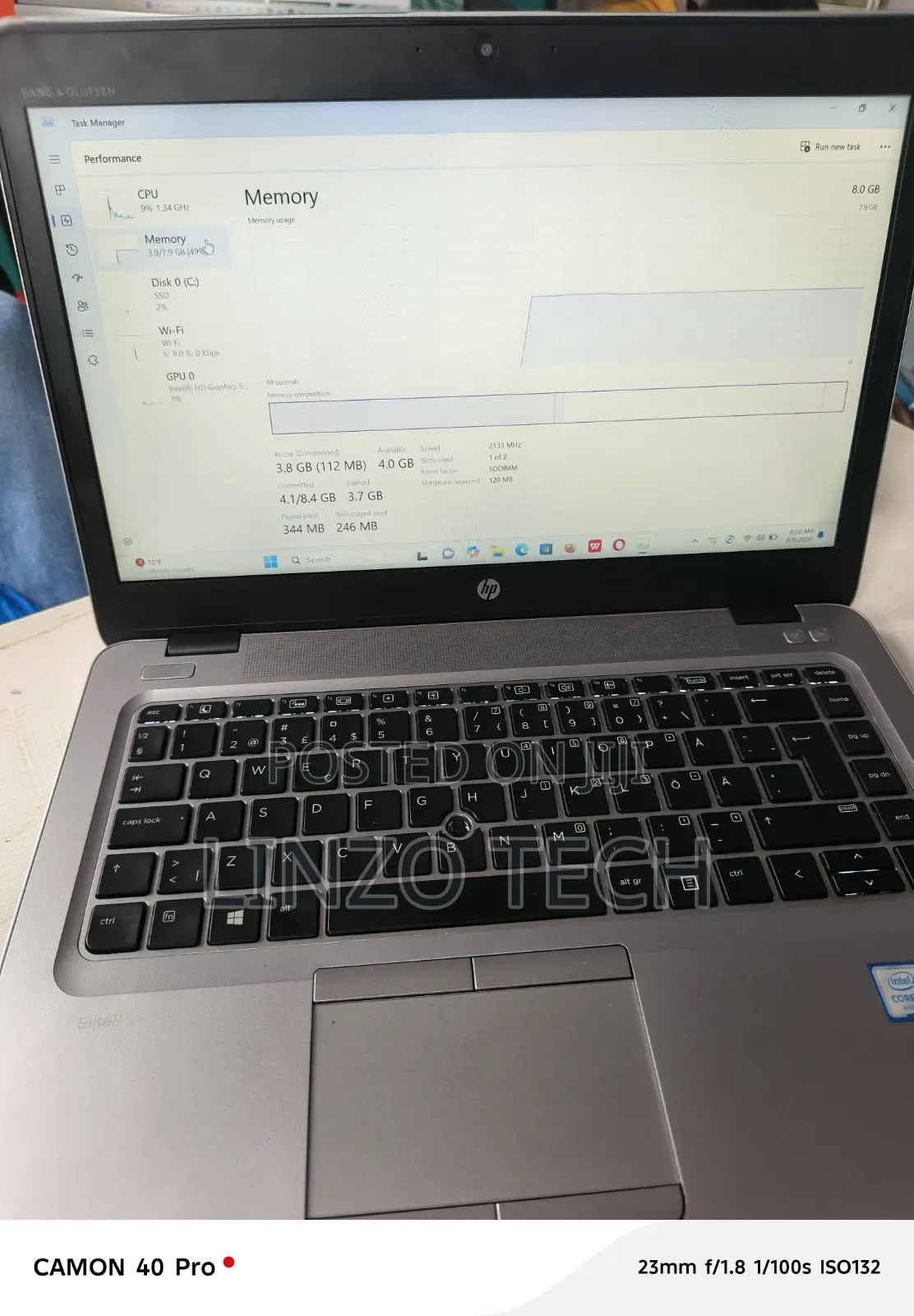Laptop HP EliteBook 840 G3 8GB Intel Core i5 SSD 512GB
