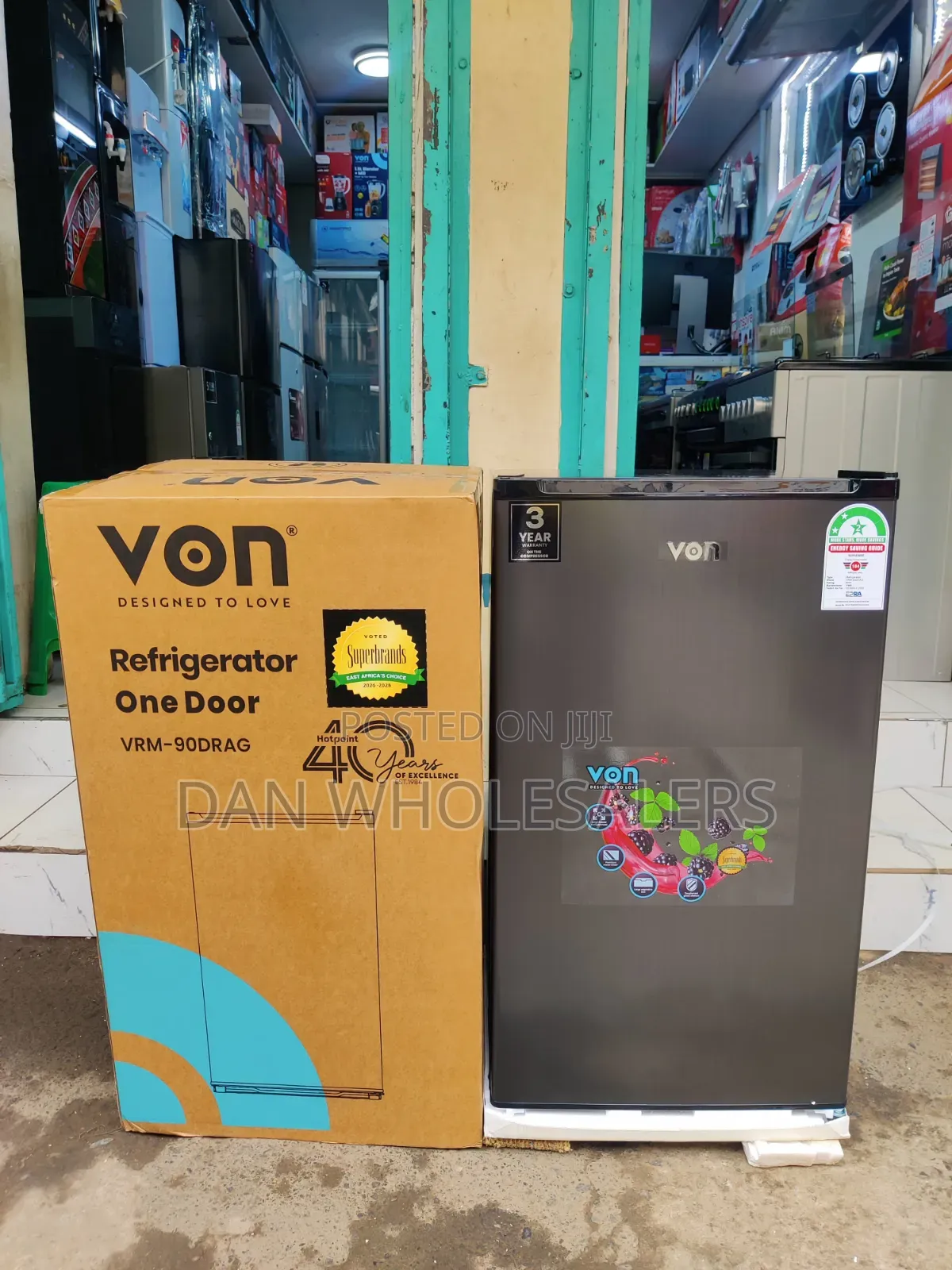 Von Fridge 90L Single Door