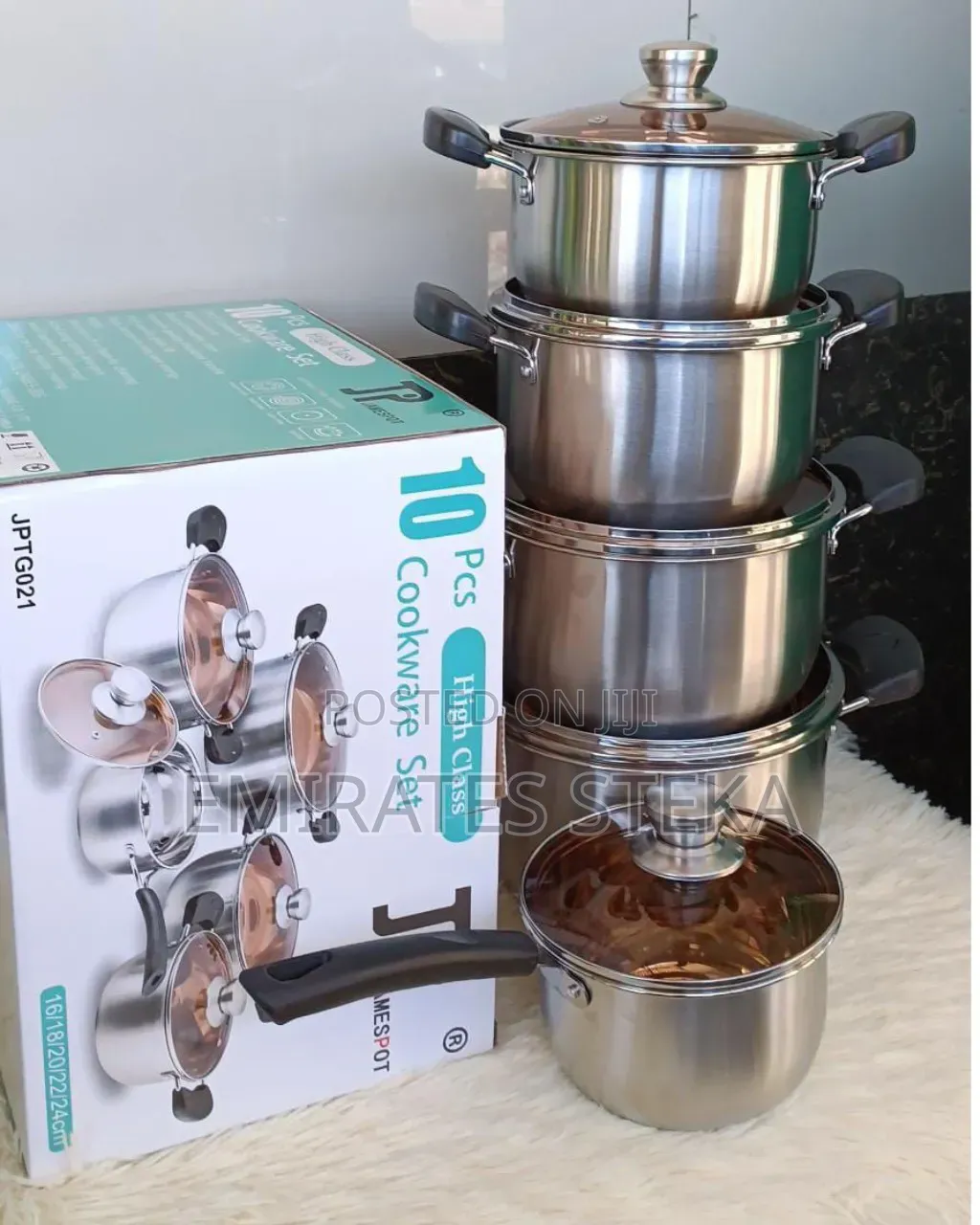 10PC James Pot Stainless Cookware Set