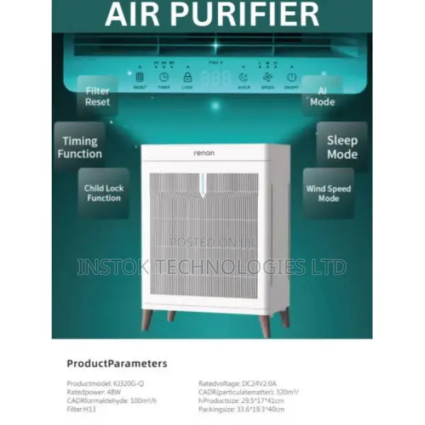 Renon Smart Air Purifier With H13 True HEPA Filter