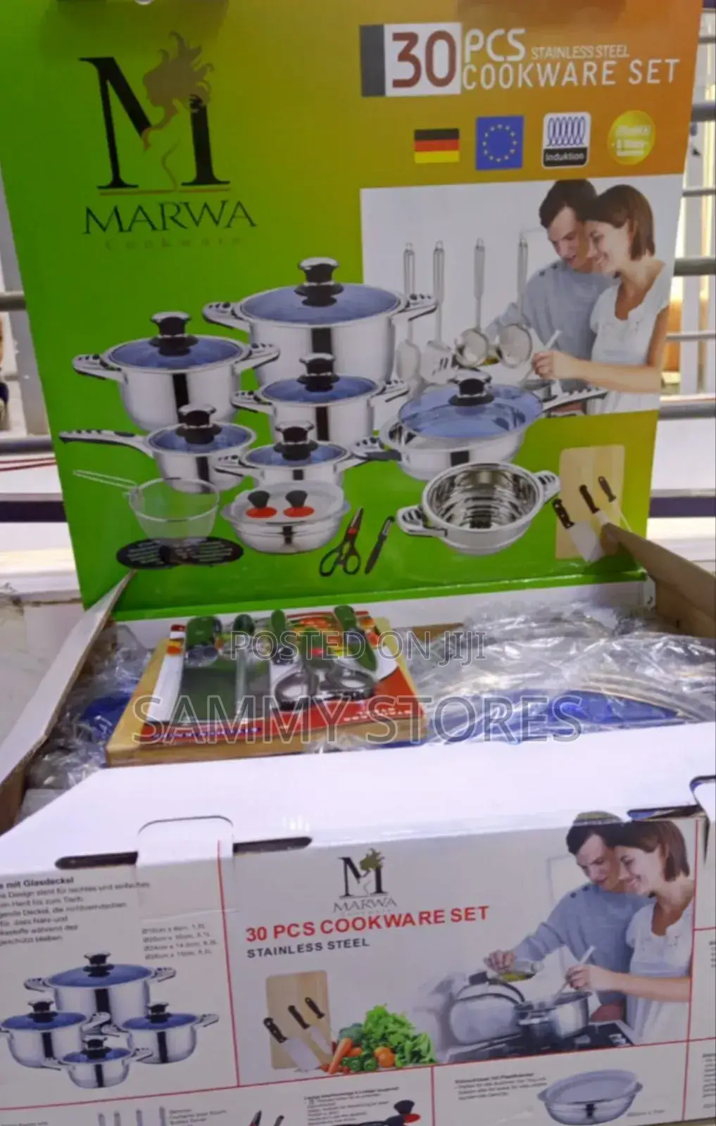 Marwa Heavy Duty Cookware Set With Glass Lids