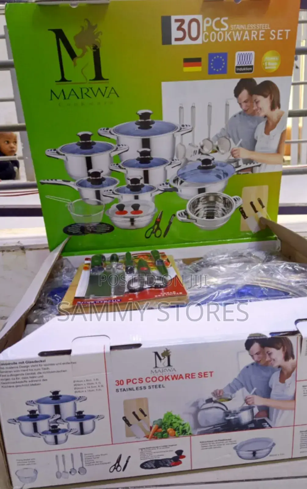Marwa 30-Piece Stainless Steel Pots Pans Set