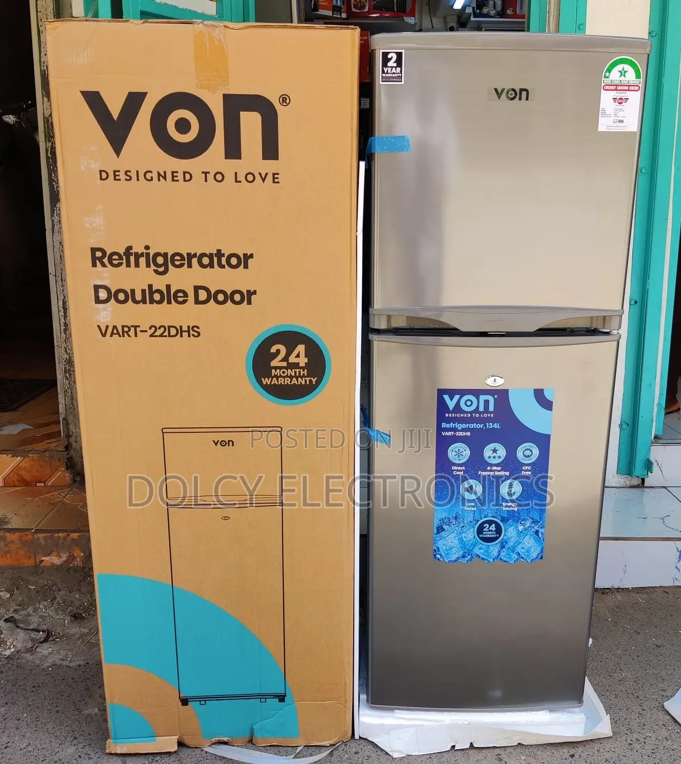 Von Vart22dhs 134litres Fridge