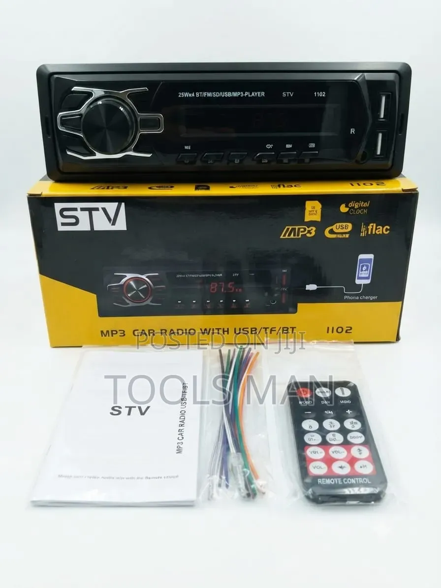 STV Car Radio Mp3 Player Bt Fm USB Tf 1102.