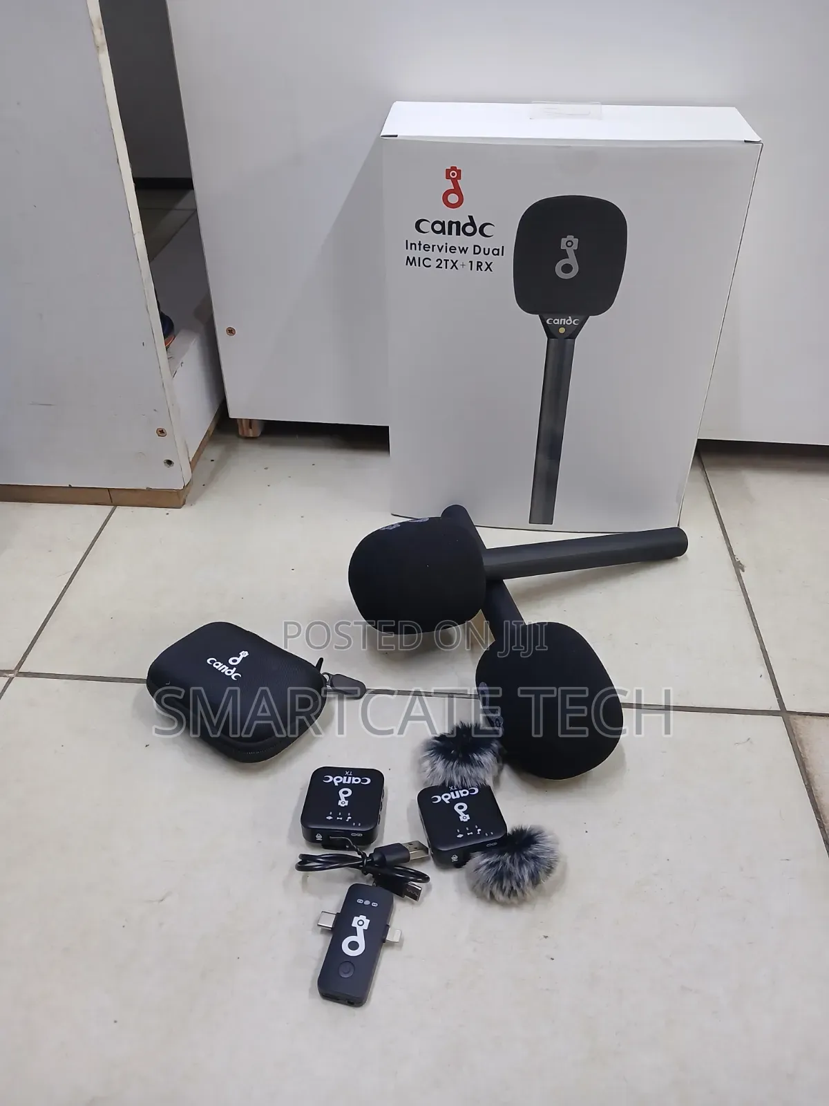 CANDC Dual Wireless Microphone Set – 2 Transmitters + 1 Receiver