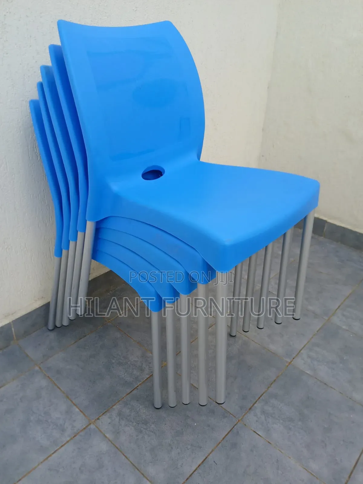 Modern Blue Plastic Multipurpose Chair