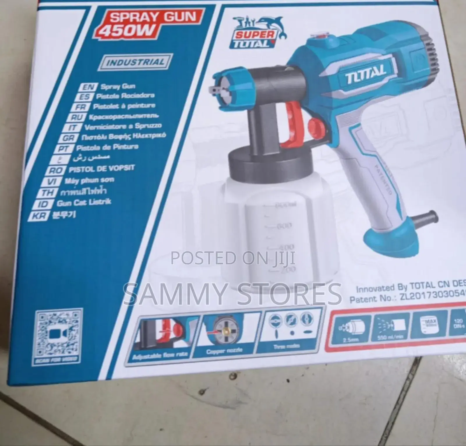 TOTAL 450W High-Power Electric Paint Sprayer