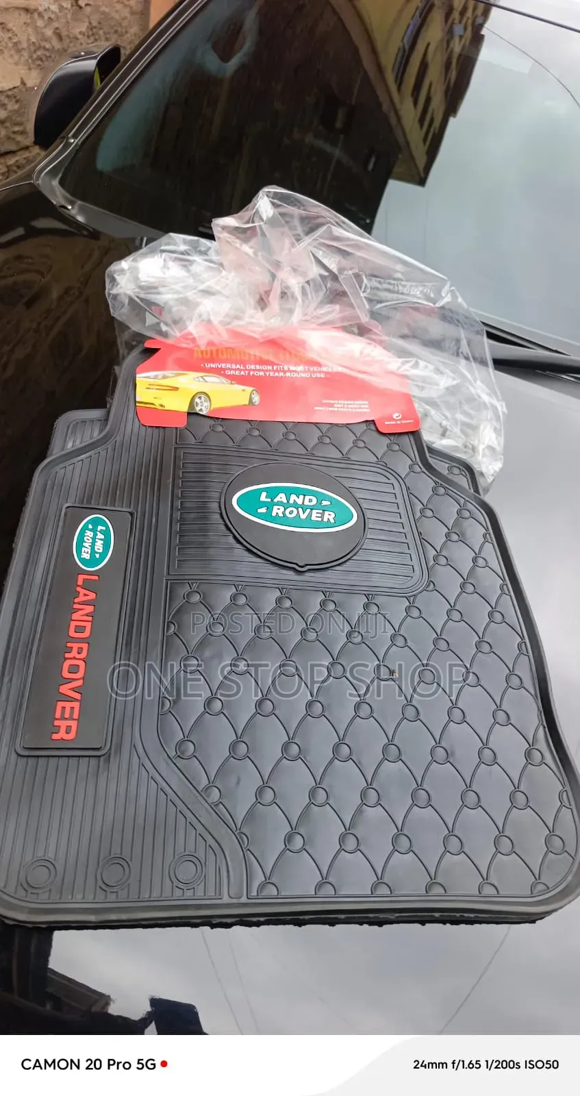 Heavy Duty 5pc Rubber Land Rover Rubber Mats With Diamond Pattern