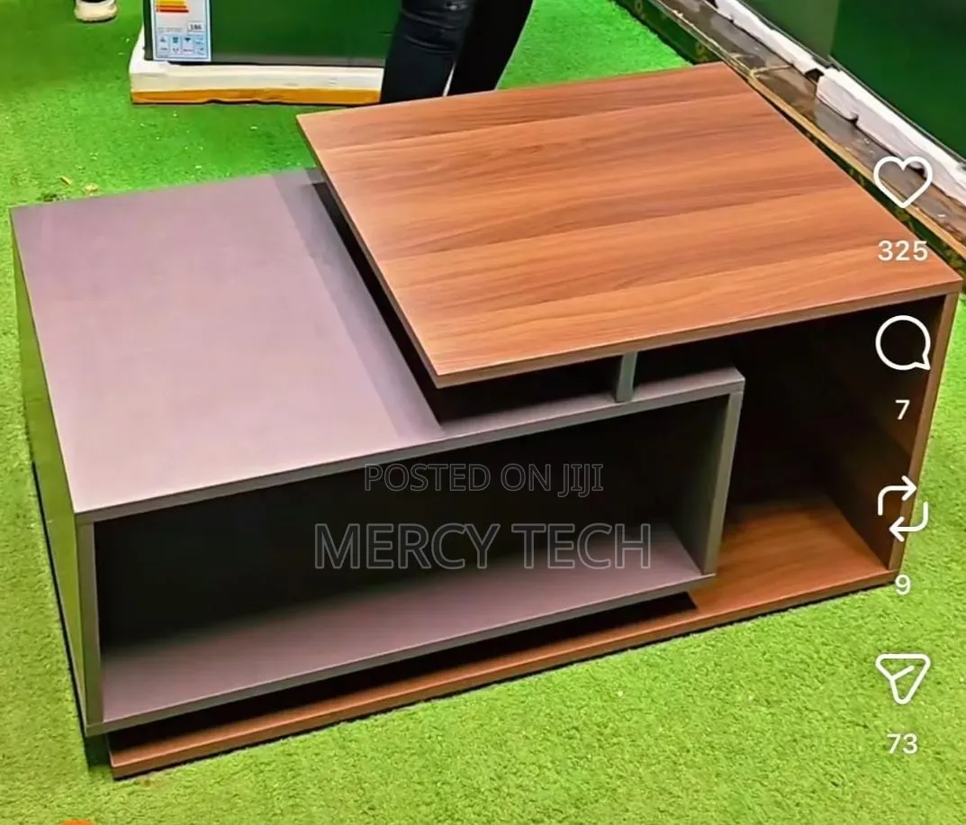 Brown Executive Floating Laminated Coffee Table