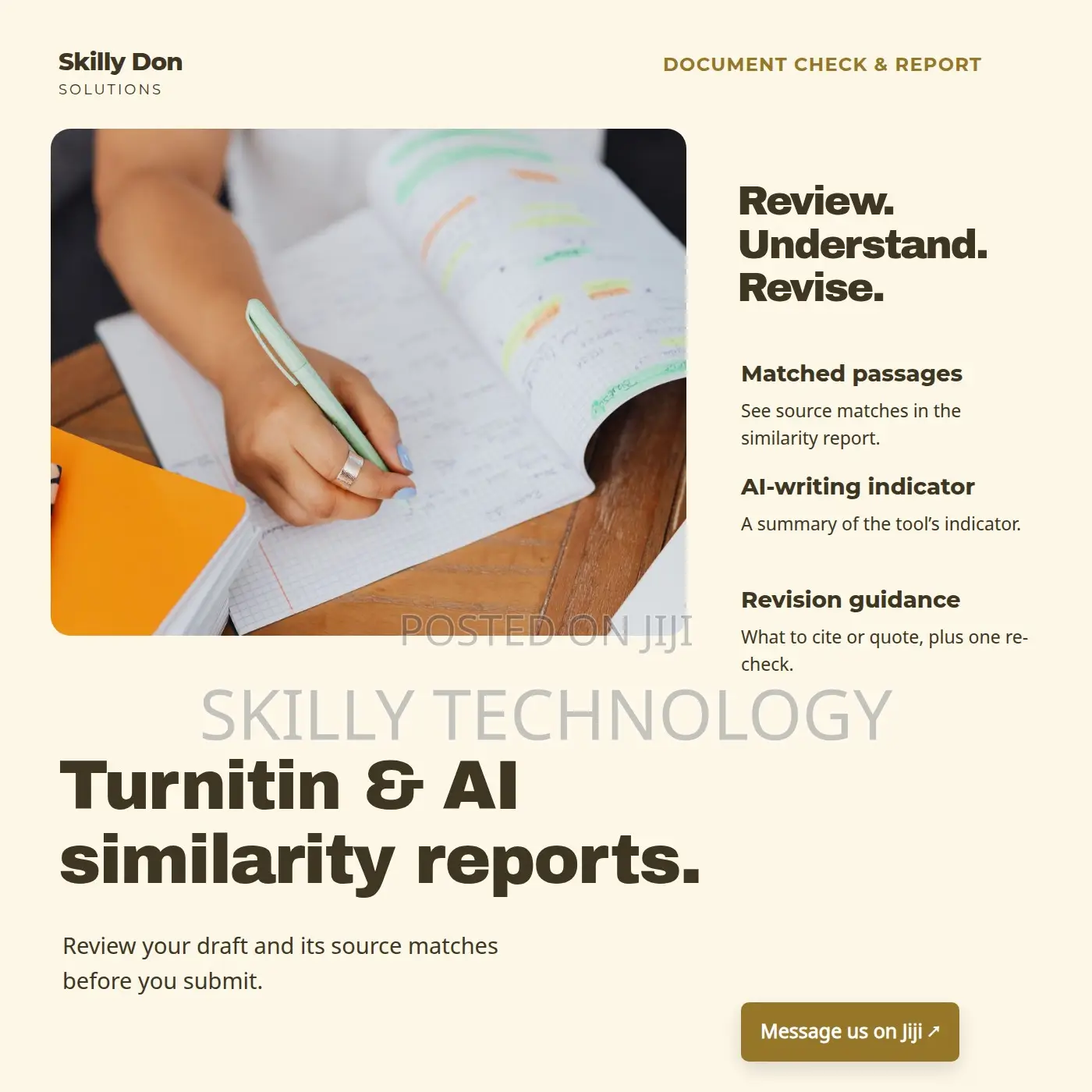 Turnitin AI Similarity Check + Report