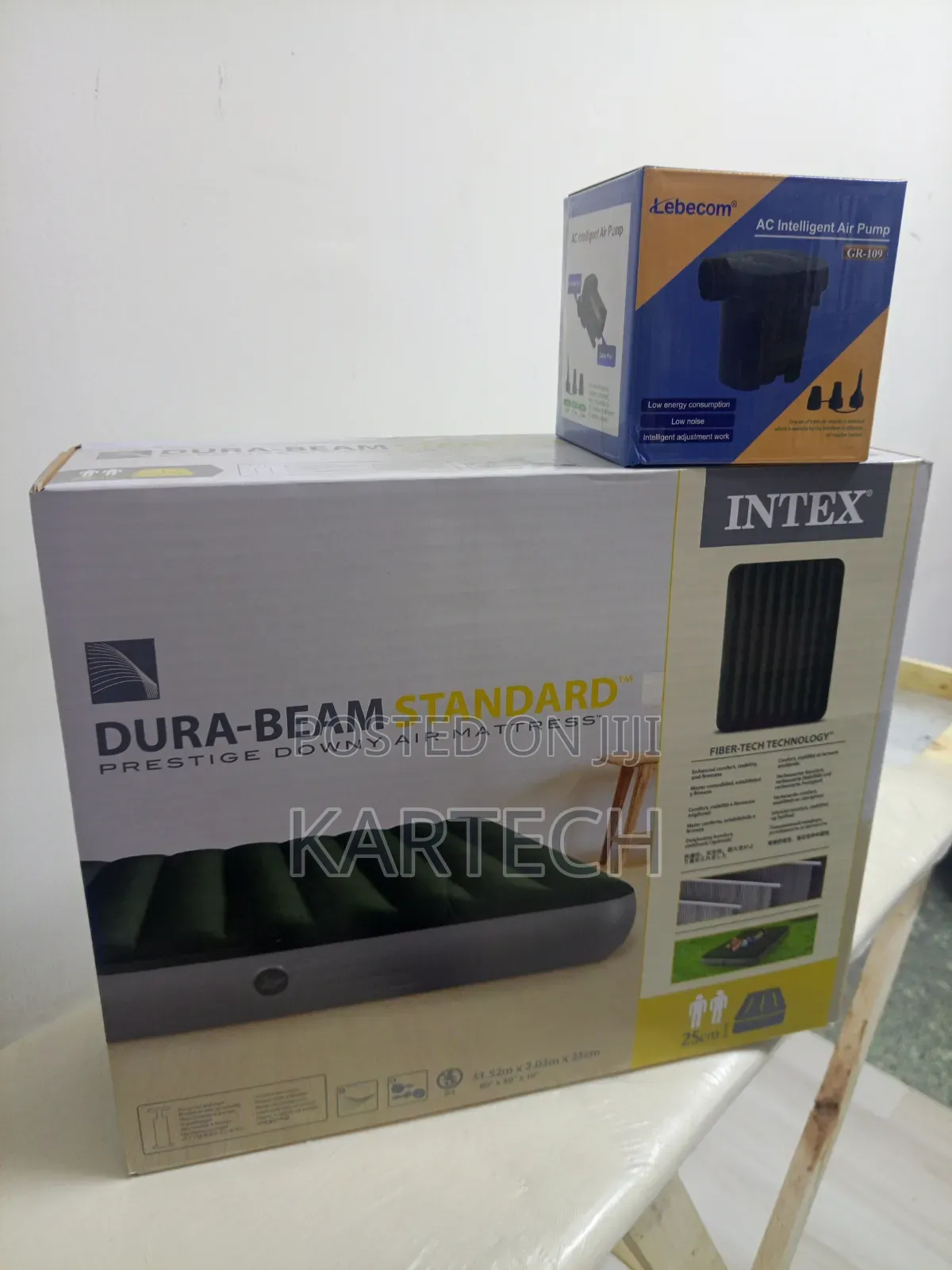 Intex 5 by 6 Fiber-Tech 2-Person Air Mattress – 1.52m × 2.03m
