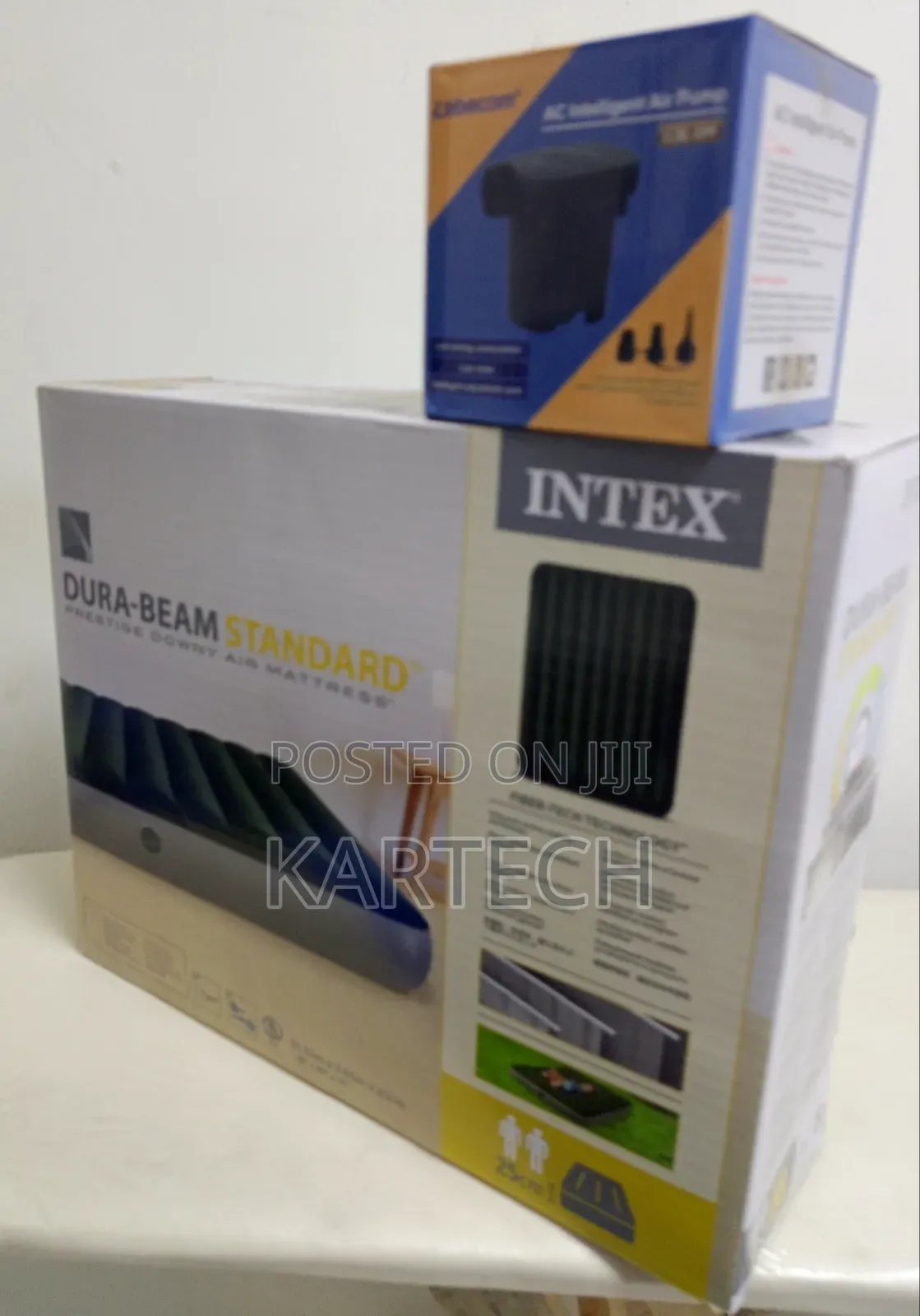 Intex 5 × 6 Standard Fiber-Tech 2-Person Air Mattress – 1.52m × 2.03m