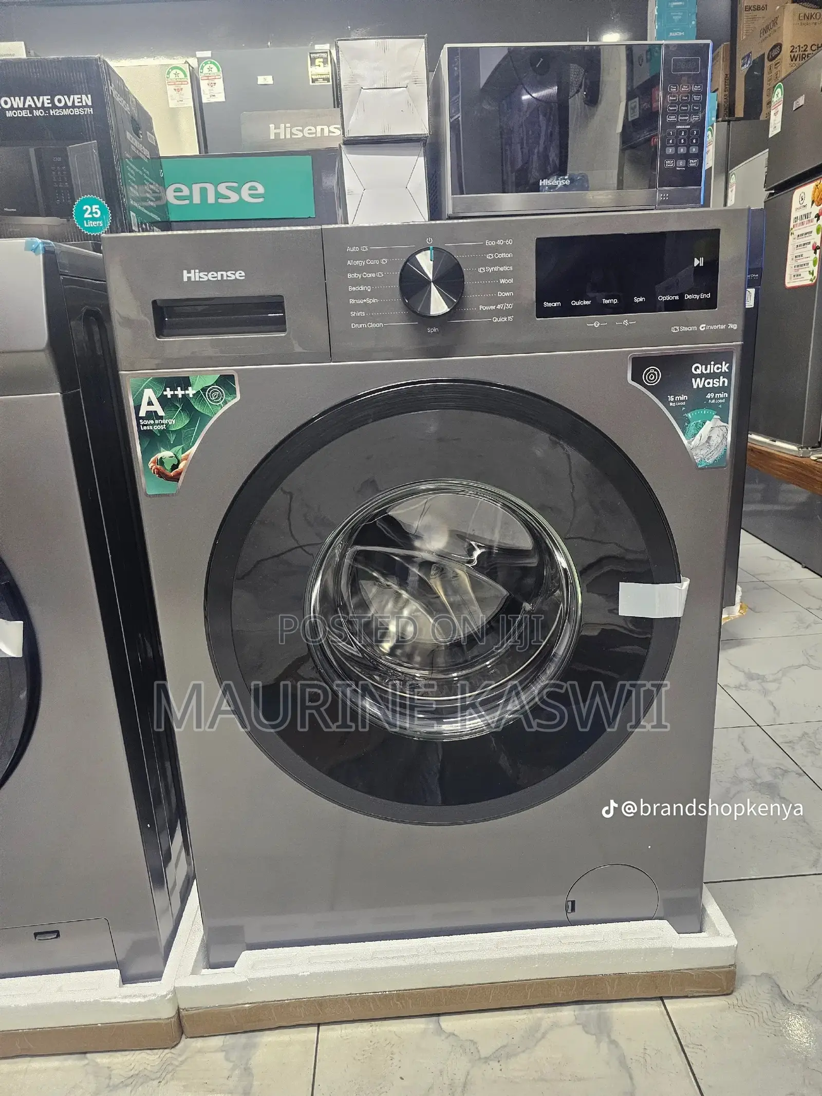 HISENSE 7KG WFQP7012EVMT With a Quick Washer