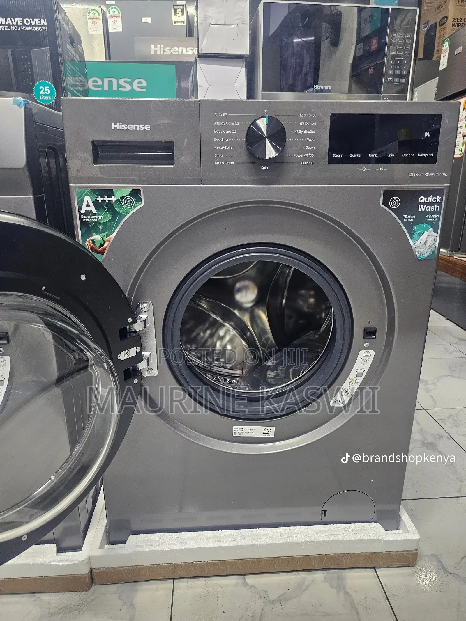 HISENSE 7KG WFQP7012EVMT With a Quick Washer