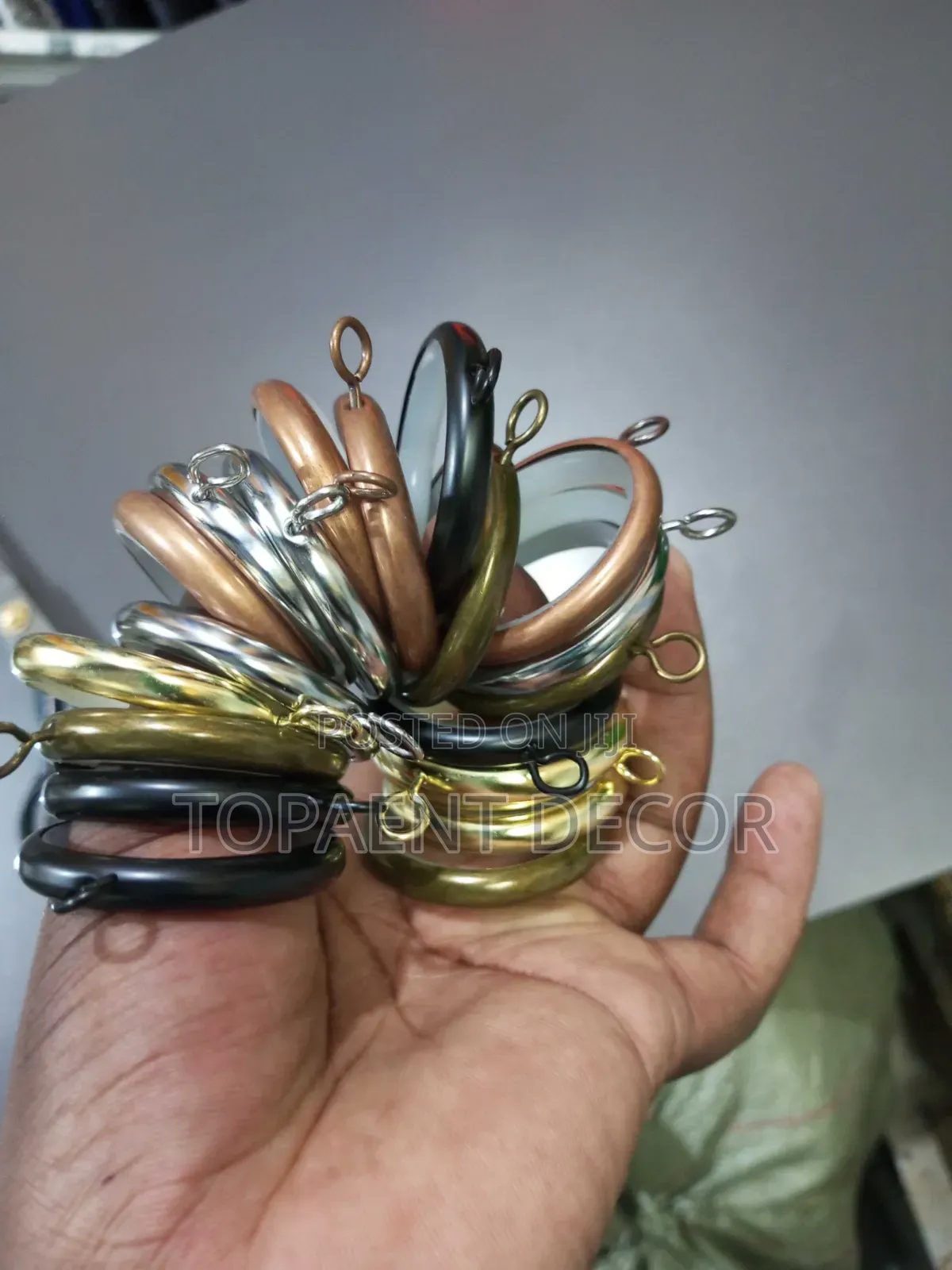 All Colours Metallic Drapery Rings Available
