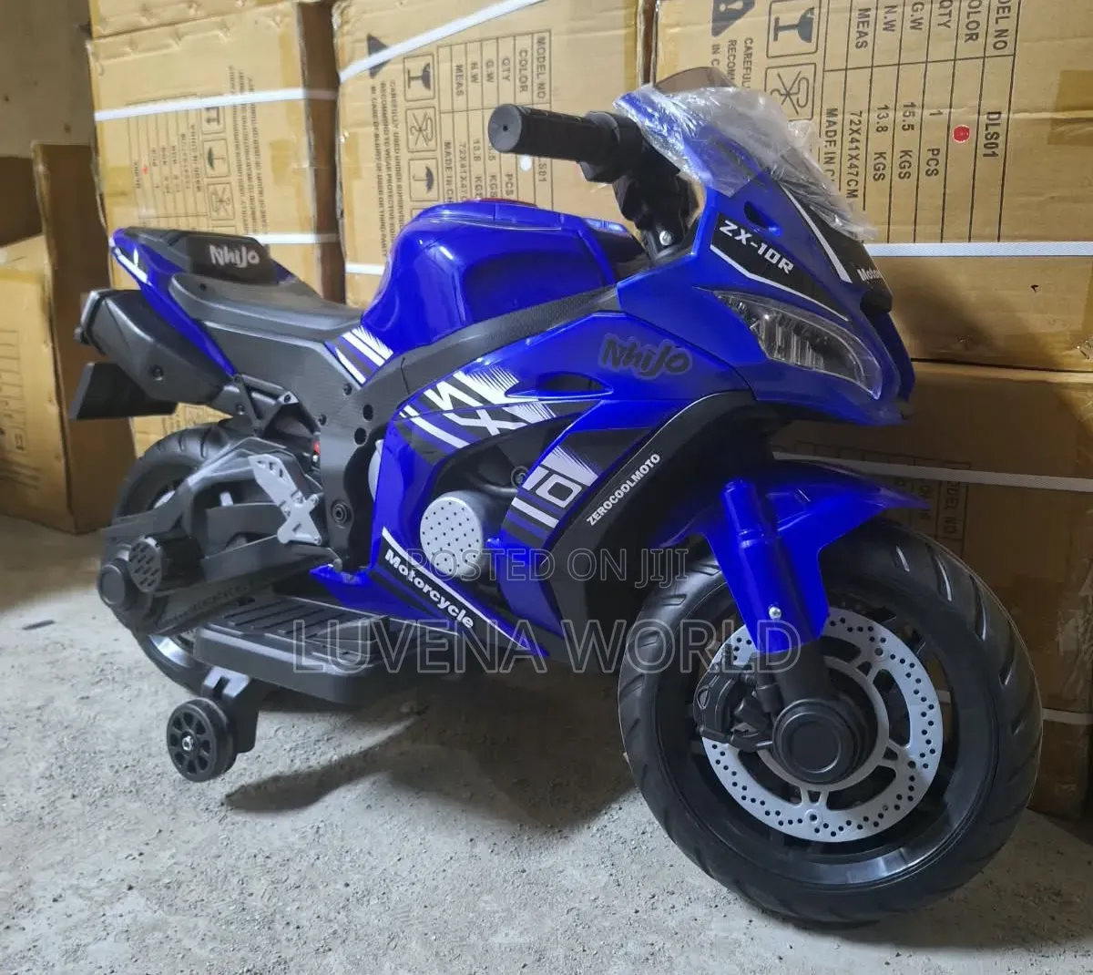 Blue Kids Electric Motorcycle