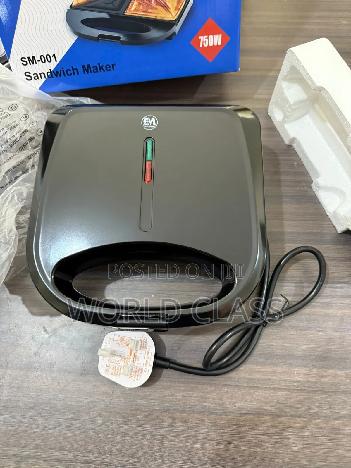 ElectroMate 750W 2-Slice Electric Sandwich Maker