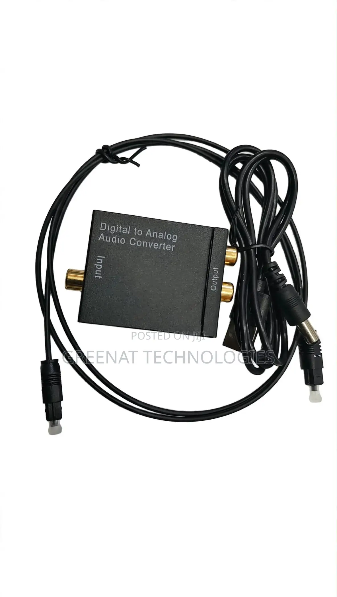 Digital to Analog Audio Converter Optical Toslink Coaxial to RCA+3.5mm