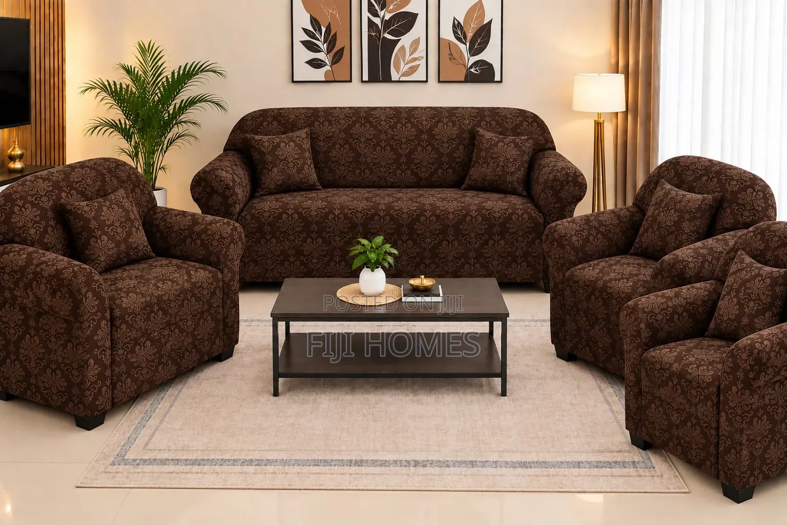 Fitted Jacquard Sofa Covers | With Free Pillow Cases