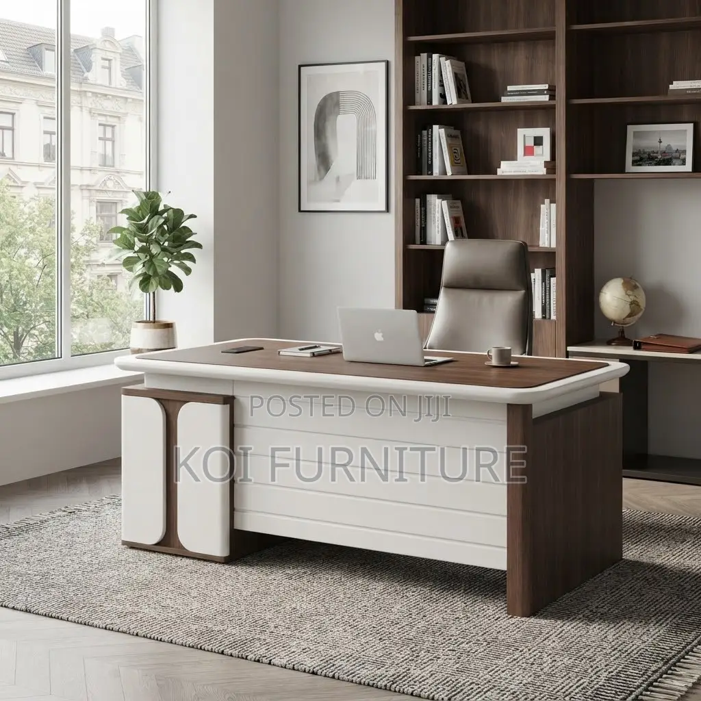 Office Desk; 1.4 Meters Home Office Sturdy Desk With Drawers