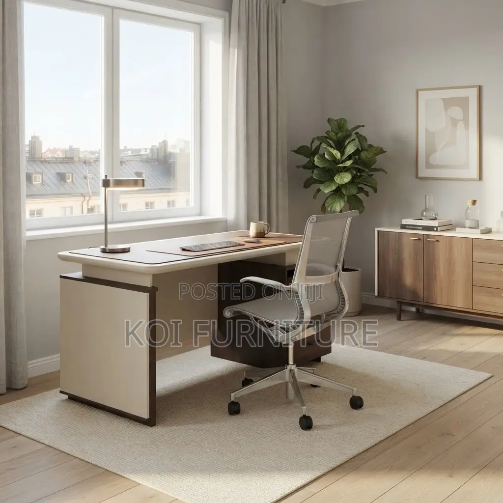 Office Desk; 1.4 Meters Home Office Sturdy Desk With Drawers