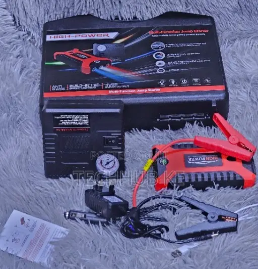 12V Car Jump Starter With Air Compressor Emergency Power Bank