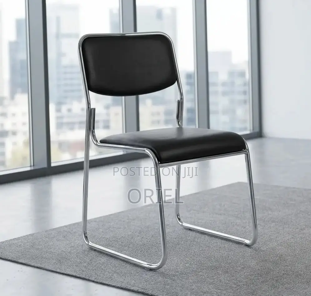 Office Chair : Stackable Chrome Visitor Chair