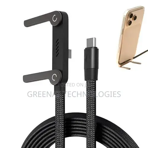 240W USB C to USB C Fast Charging Cable With Foldable Phone Stand