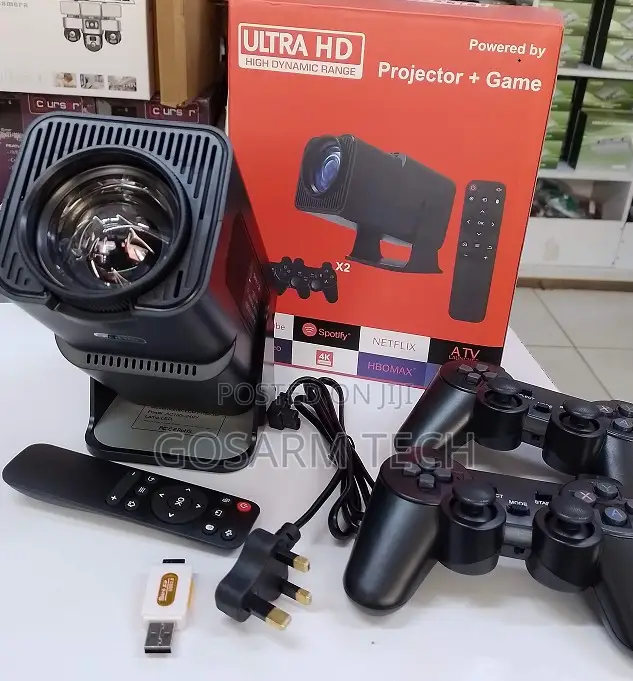 HY320 2-in-1 Projector Plus Gaming Consoles – Wi-Fi Gaming Projector