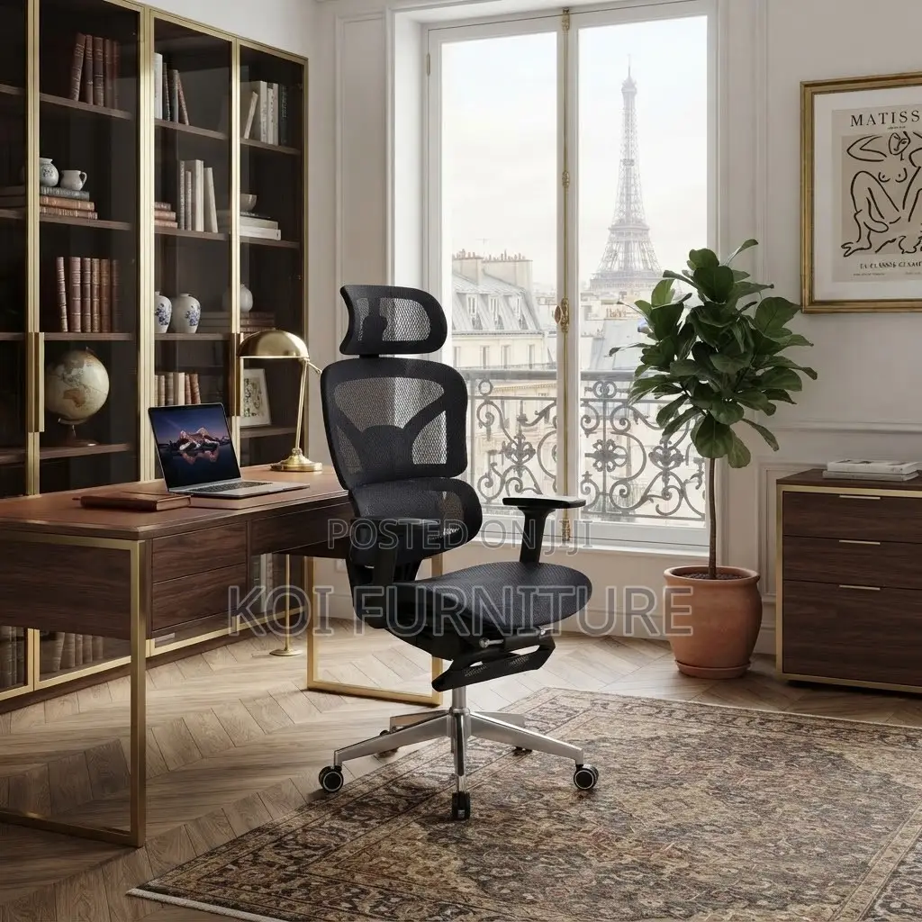 Office Chairs; Executive High Orthopedic Seat With Return Footrest