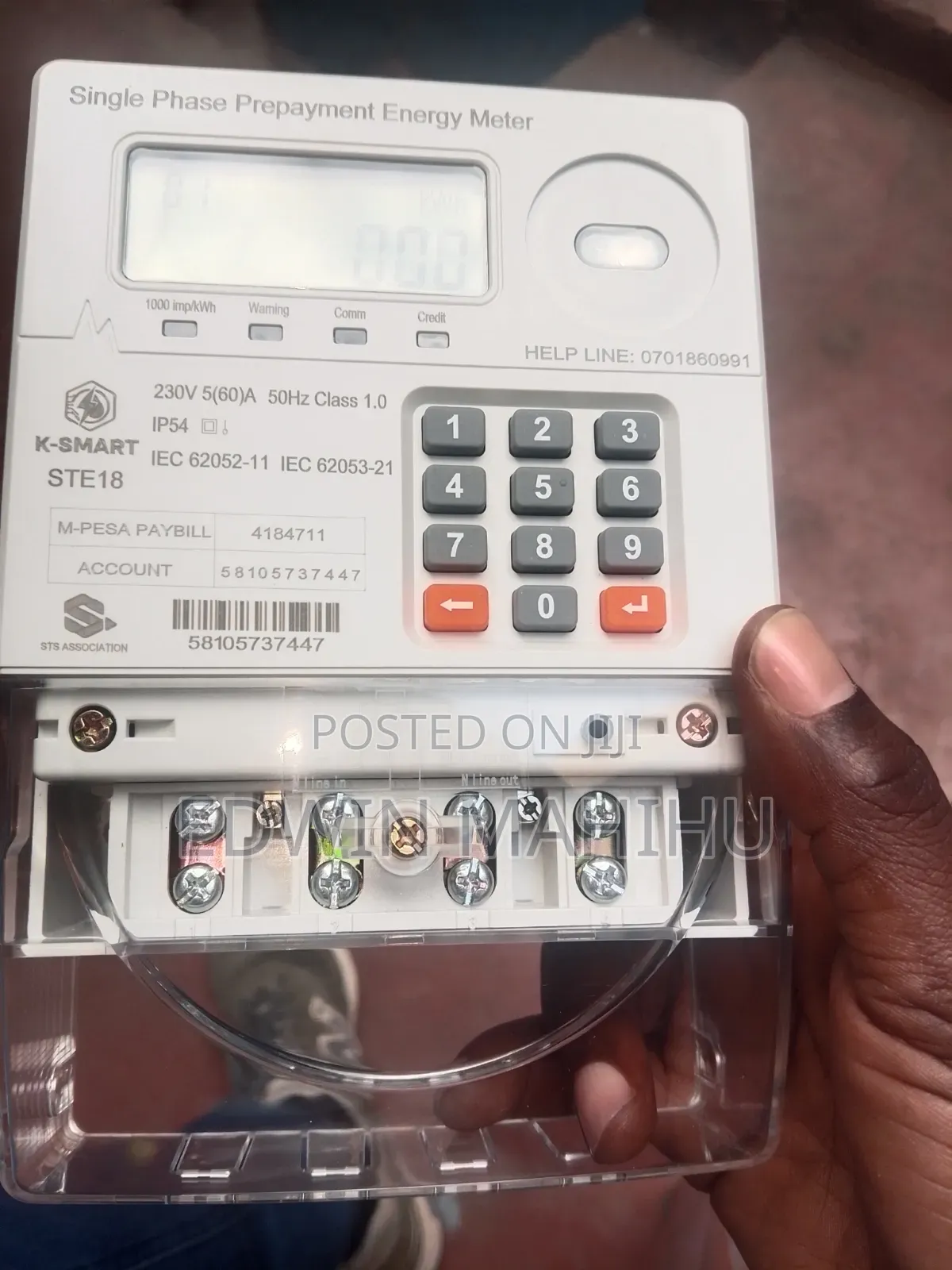 Single Phase Token Submeter