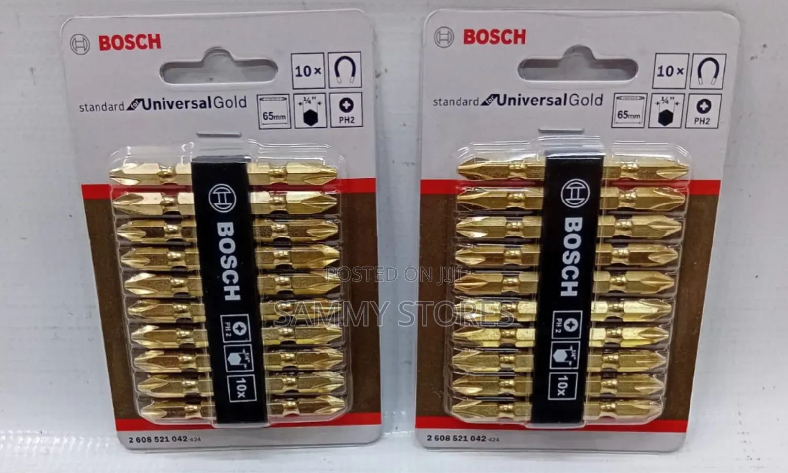 Bosch Universal Gold 65mm Phillips PH2 Bits – 10pcs