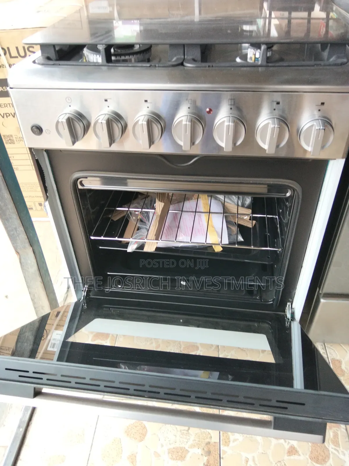 60*60Stainless Haier 4 Burner Cooker Full Gas Has Wok Burner Turbo Fan
