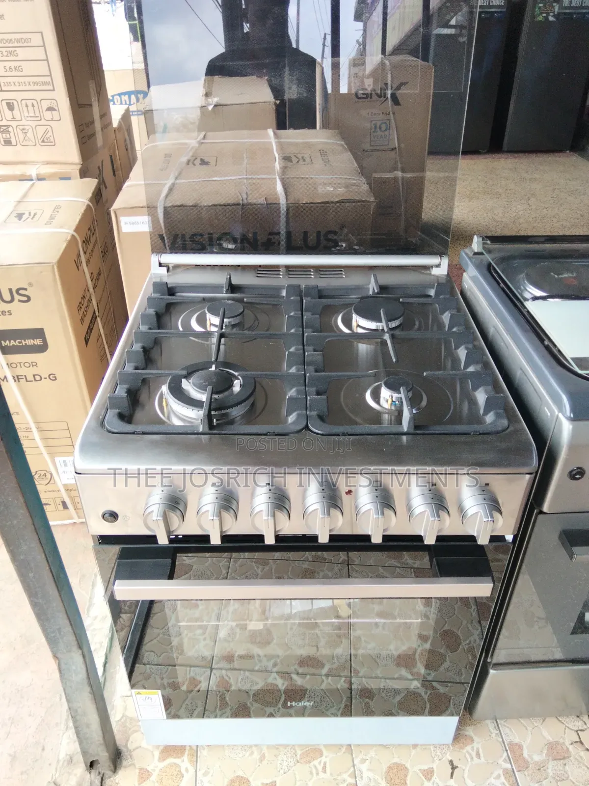 60*60Stainless Haier 4 Burner Cooker Full Gas Has Wok Burner Turbo Fan