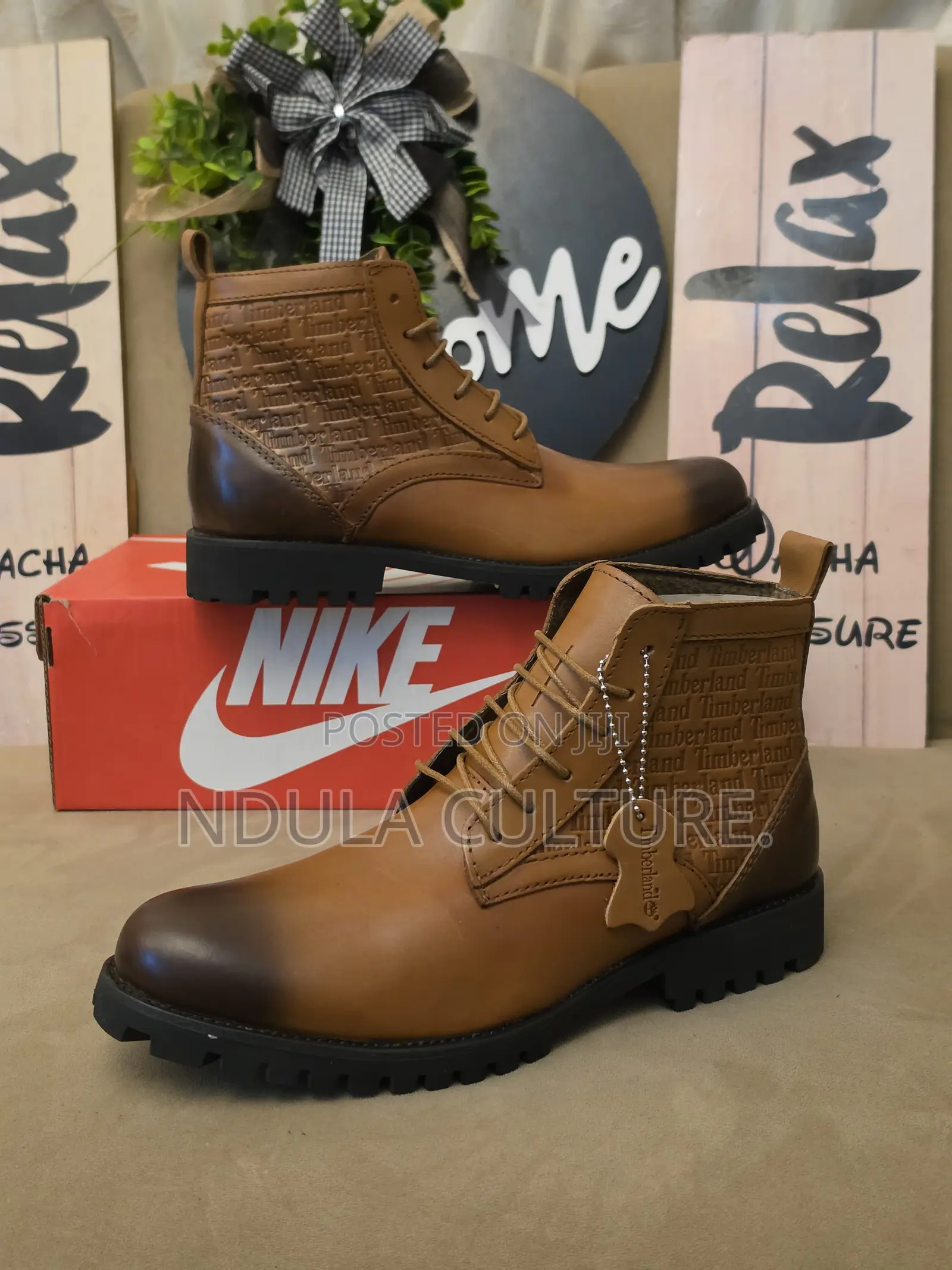Timberland Embossed Casual Black Sole Boots