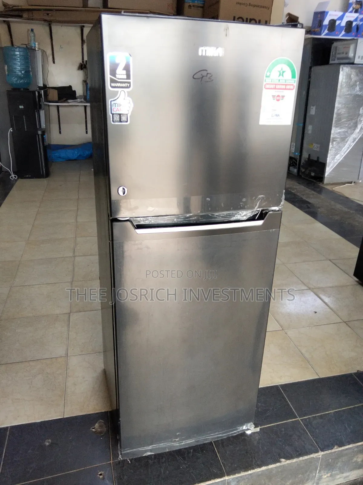 Dark Gray Mika 138 Litres Double Door Refrigerator