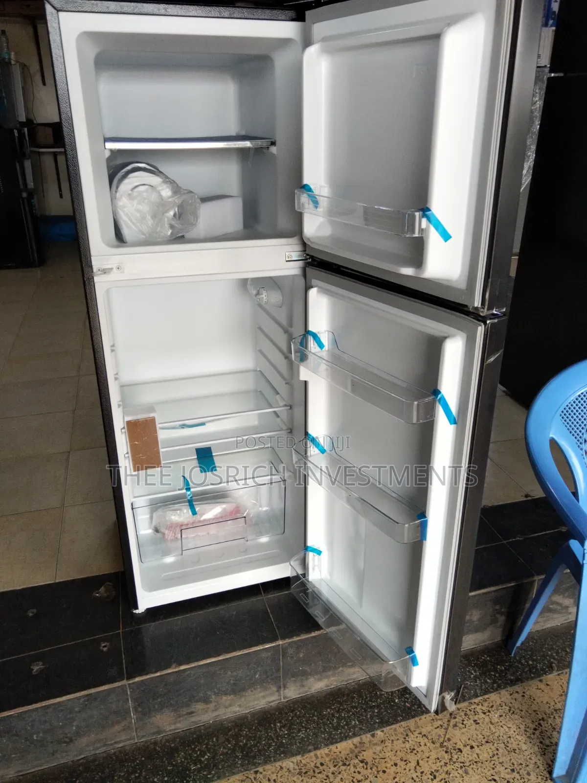 Dark Gray Mika 138 Litres Double Door Refrigerator