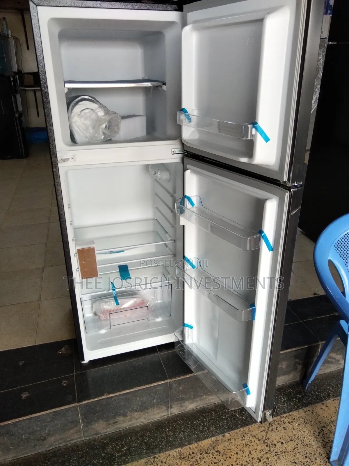 Dark Gray Mika 138 Litres Double Door Refrigerator