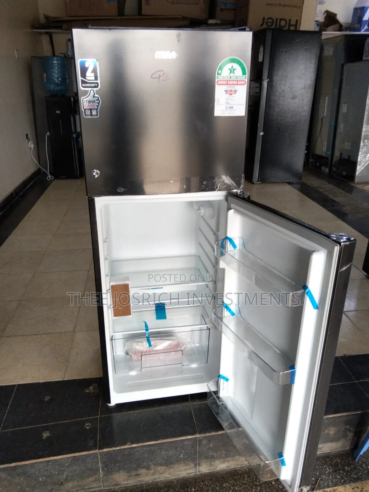 Dark Gray Mika 138 Litres Double Door Refrigerator