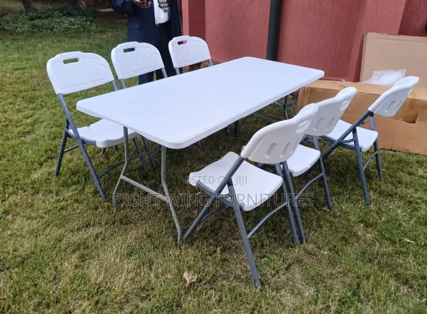 Large White Plastic Foldable Table