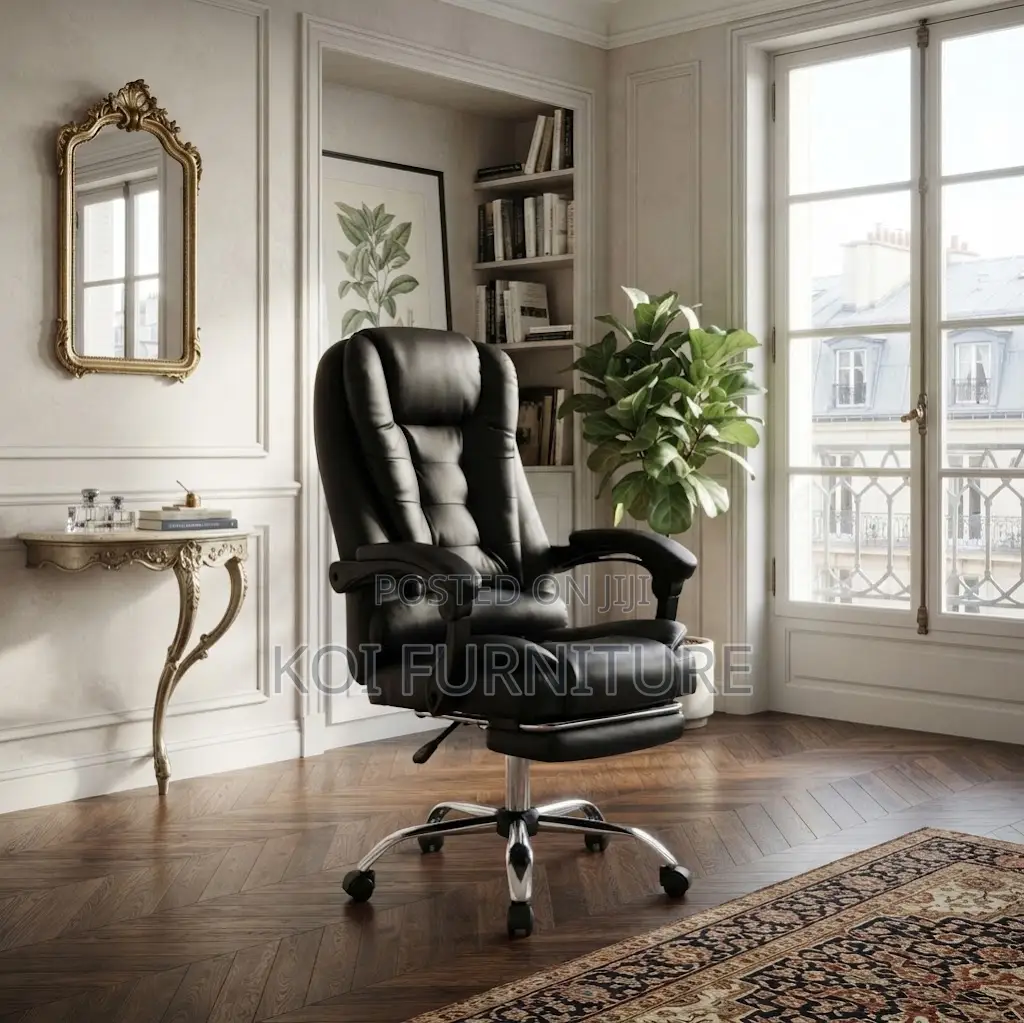 Office Chairs; High Backrest Ergonomic Pure Leather Office Chairs