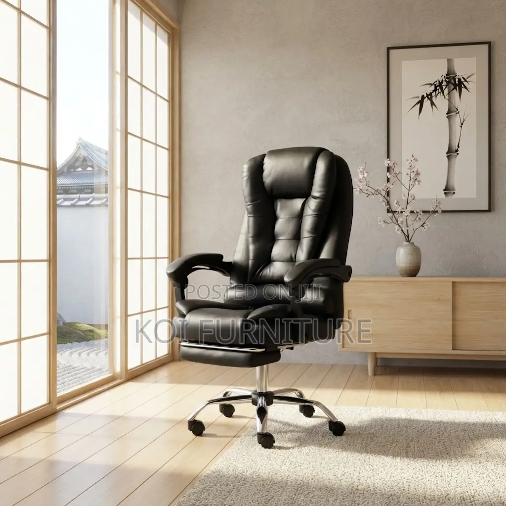 Office Chairs; High Backrest Ergonomic Pure Leather Office Chairs